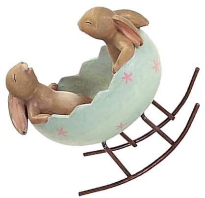 Cabilock Lachender Hase Dekofigur Osterhase Süßigkeitenschale mit Hasenmotiv für Ostergestecke und Mottopartys Platzsparend