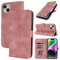 Zouzt Hülle für iPhone 13 Mini 5,4-Zoll, Stoßfestes PU Leder Handyhülle Lederhülle Klapphülle mit Kartenhalter und Standfunktion Flip Leather Wallet Phone Cover (Vintage Rose Pink)