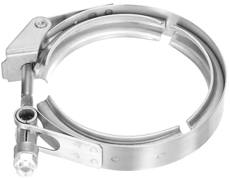sourcing map 3.5 Quick Release V Band Clamp 304 Stainless Steel for Exhaust Systems Downpipe Exchange Exhaust Accessories, Adjustment Range 89mm / 3.51inch