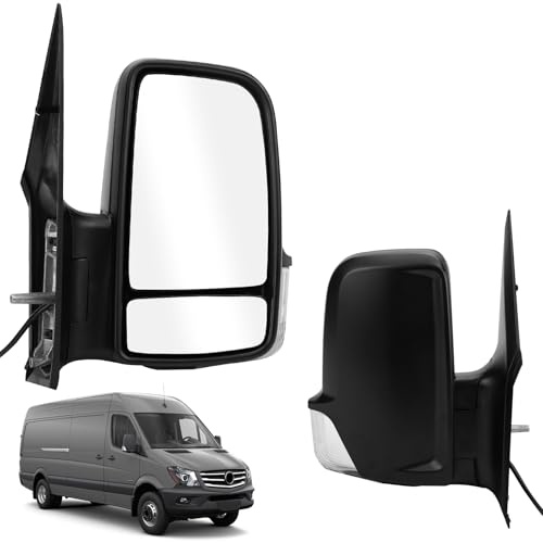 Kistrba Außenspiegel Spiegel Ersatz für 2006-2018 Mercedes Sprinter W906, Seitenspiegel Komplettsets mit Blinker, Konvex Beheizt Glas, Ersatz OE# (Manuell, Recht)