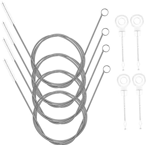 QUMIIRITY 4ensemble Outils De Débouchage De Canalisations Brosses De Nettoyage Avec Tiges De Débouchage Pour Évier Salle De Bain Et Douche Élimine Efficacement Les Cheveux Et