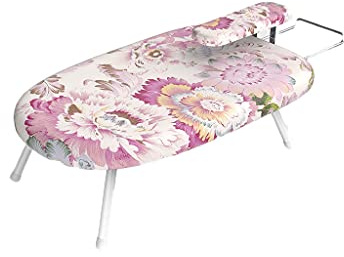 BCJMKDX Table à Repasser de Bureau, Planche à Repasser Professionnelle de Table avec Pieds Pliables, Planche à Repasser de comptoir Extra Large avec Petits Manchons Chauffants Amovibles(B)