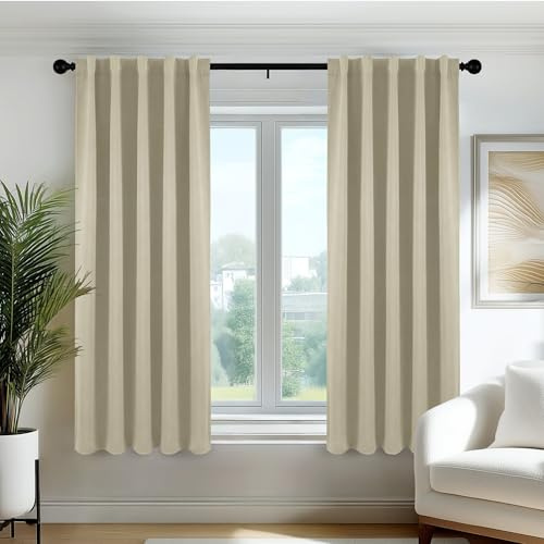 Deconovo Cortinas Térmicas Aislantes Frío y Calor para Dormitorio, 70x150cm
