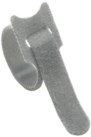Kabelbinder, 100 Stück, lösbare Kabel-Organizer, Drahtmanagement, Nylon-Kabelbinder, wiederverwendbar, Schlaufenband, Bänder für Kabel (grau, 200 mm x 100 Stück)