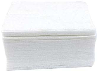 SOIMISS 100 pièces Coton Démaquillant Fin Coton Naturel Tampons Multifonctionnels pour Ongles et Visage Boîte Plastique Transparente Simple Couche Blanc