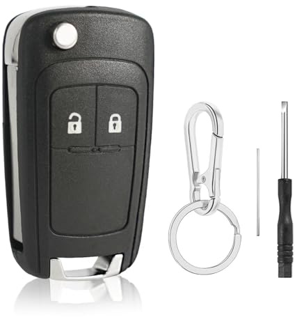 2 Tasten Auto Schlüsselgehäuse für Opel Adam Astra Insignia Mokka Meriva Movano Karl Cascada Zafira C Tourer Chevrolet Cruze Aveo Orlando Trax Spark Captiva Matiz Fernbedienung Autoschlüssel Gehäuse