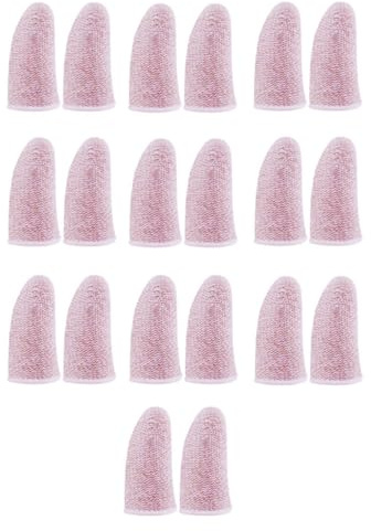 ROMISBABA Manchons de Doigt de Jeu en Fibre de Carbone, 13 Paires, Rose, Anti-Transpiration, Élasticité Ajustable, Protection Pouce pour Jeux Mobiles, Accessoires Légers Couleur Aléatoire