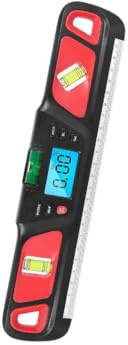ALCXAZS Misurazione accurata resa semplice Prova il righello con Per scala orizzontale e il goniometro del livello elettrico Inclinometro ABS, Rosso, 11.3x2.3x0.8 pollici
