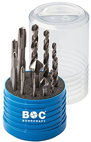 Bohrcraft HSS-E Co5 Maschinengewindebohrer Kombi-Set/RG 12 / M4 - M 10/12-teilig / 41421430012