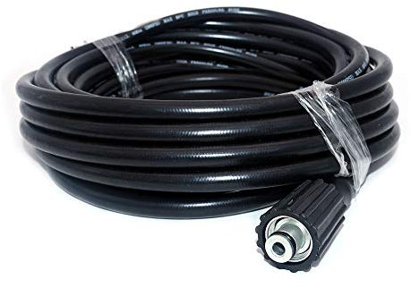 NUZAMAS Tuyau de rechange pour nettoyeur haute pression de 10 m, kit de nettoyage de l'eau M22 14 et connexion de type clic 10 mètres de long
