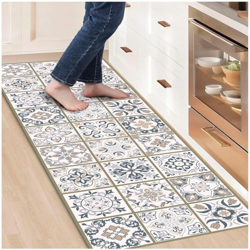 NivellPublicitari Tapis Vinyle hydraulique – Cuisine, Bain, Salle à Manger – Antidérapant, Adaptable, pour Enfant – Caoutchouc éponge et Sol PVC… (240 x 60 cm, Hydraulique)