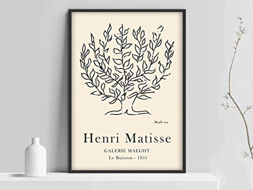 Crazystore Poster Bild 50x70cm ohne Rahmen Henri Matisse Gemälde Le Buisson Poster Matisse Kunstdrucke Minimalistischer Matisse Baum Poster Matisse