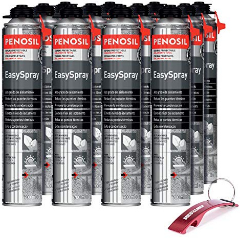 Penosil - Schiuma proiettabile, 700 ml, confezione da 12 pezzi, con portachiavi regalo Bricolemar (confezione da 12 pezzi)