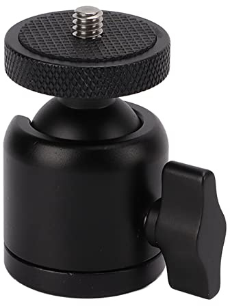Tripod Mini Ball Head with 1/4 /3/8 Screw Hole, Camera Mount Adapter Tripod Mount Head Ballhead 360° Adjustable for SLR, Mirrorless Camera/Light