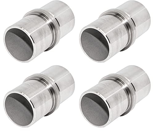 PRIOstahl Connecteur de tube Raccord à souder Connecteur Steckfitting Raccord à souder pour rampe x 4 pièces Ø 33,7mm Tube rond Connexions pour construction de garde-corps Main courante Escalier Tubes