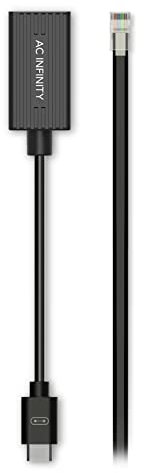 AC Infinity RJ11/12 to UIS Port Type-B Adapter Dongle, Conversion Cable Cord with Extension Cable for RJ11 RJ12 Grow Lights with Resistor Dimming