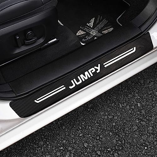 Symilov 4 PièCes Protecteur de Seuil Porte de Voiture en Fibre Carbone pour Citr-oen DS3 DS4 DS5 DS6 DS7 C1 C2 C3 C4 C5, Autocollants de Protection de Plaques PéDale de Seuils de Anti-Rayures, Jumpy