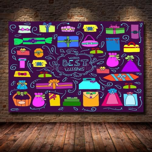 1 teiliges wandbild Graffiti 1 stück leinwand wandkunst,1 teilig leinwand wanddeko wohnzimmer,leinwanddruck 1 teilig bilder wohnzimmer modern groß,mit rahmen,Geschenkbox-Karte,xxl 30x50cm