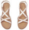 Veittes Women's Flat Slide Sandals - Fashion Adjustable Cross Strappy Braided Flat Summer Shoes.(2207023,GD/MF,4.5 UK)