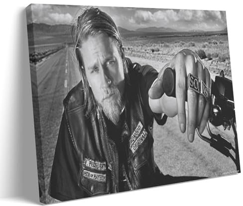 DEEBOW Jax Teller Soa. Poster, dekoratives Gemälde, Leinwand-Wandposter und Kunstdruck, modernes Familienschlafzimmer-Dekor-Poster, 60 x 90 cm