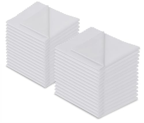 Xthel Microfiber Cleaning Cloths for Electronics (White) - Cameras,iPad,iPhone,Eyeglass Cloth,Glasses Cloth,Eye Glass Clean Cloths,Lens Cleaning Cloth,Eye Glasses Cleaner Wipes (30 Pack)