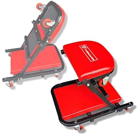 Chariot de Visite Widmann Mécanicien Pliable Planche de Travail, Voitures, Roues Pivotantes 360°, Appui-tête Ergonomique