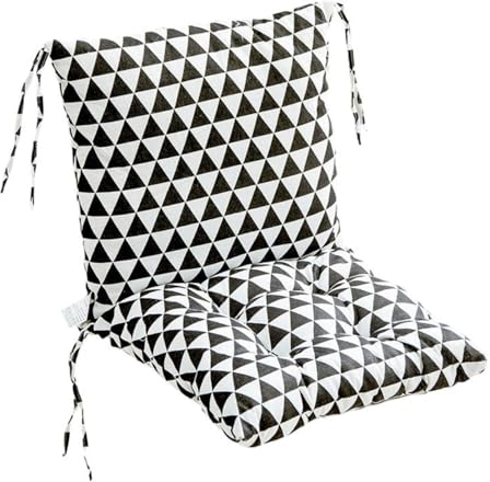 XILENY (40 x 80 cm 2 Cojines para Silla con Respaldo de Asiento, cojín de Respaldo con Cintas, Respaldo bajo, cojín Acolchado para Silla de jardín, Adecuado para Oficina, hogar, jardín, Exterior.