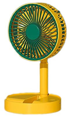 ANAIUCY Usb Folding Small Fan Portable Rechargeable Portable Mini Small Cooling Ultra-quiet Silent Powerful Cooling Electric Fan Mini Fan (Color : Yellow)