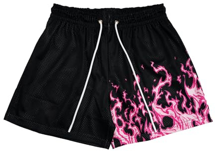 DIOTSR Herren-Shorts, coole Streetwear, Basketball-Shorts, athletisch, Laufshorts, Kordelzug an der Taille