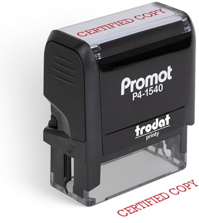 Promot Certified Copy - Self Inking Rubber Stamp - Ink Stamps