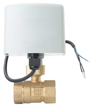 CDPDUGMN 1/2 3/4 1 2 motorisierter Kugelhahn 3-Draht 2 Steuerung AC24V AC220V DC12V DC24V Messing elektrischer Kugelhahn Metallmotor mit großem Drehmoment(1/2)