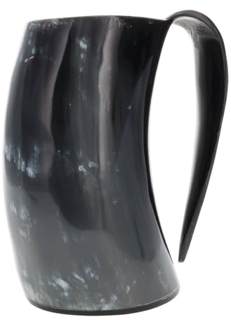 Olafs Ale House GH2101MUG Tankherd Bovine Horn Mug Viking Toasting Vessel Mug Mead or Beer Drinking Tankard - Unique Groomsmen Gifts - 20-Ounce