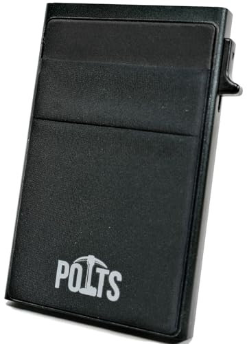 POTTS Aluminium Slim Wallet mit elastischem Münzfach | kompaktes Kreditkartenetui für bis zu 7 Karten | RFID Kartenetui Herren & Damen für maximalen Schutz | Geldbörse Herren | Kartenhalter