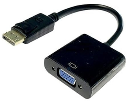 Brightium Adaptador DisplayPort a VGA, macho a hembra, ideal para conectar dispositivos con diferentes tipos de puerto de video.