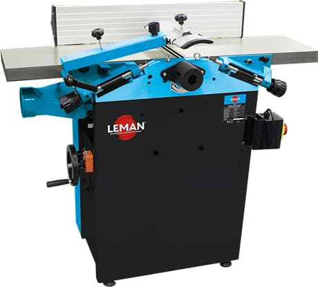 LEMAN - Regruesadora Cepilladora RAD250, 250 mm, Motor 1500 W, 3 Cuchillas, Mesa de 1080 mm, Avance Automático