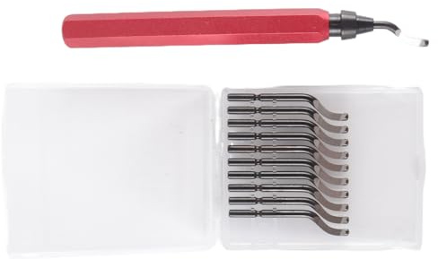 Ausi Kit de herramientas de desbarbado con 10 cuchillas BS1010. Fresa de precisión para tubos de cobre, impresión 3D, plásticos, resina y madera.