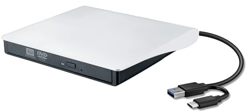 HUAJINGKEJI Optical Drives With USB3.0 And USB C External Writer Player For Desktop Window XP/7/8/10 PC
