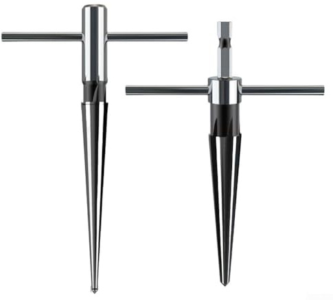 Taper Reamer, 2pcs 3-13mm and 5-16mm Hand Metal Reamer for Deburring and Chamfering Carbon Steel T-Shaped Handle for Woodworking and Metalworking Craftsmen