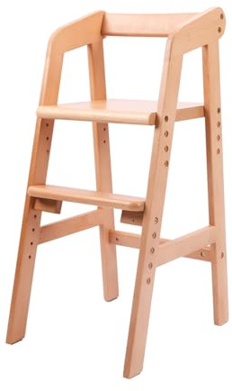 YOLEO Mitwachsender Kinderstuhl aus Holz, höhenverstellbar, ergonomischer Sitzstuhl für Kinder bis 12 Jahre, Buche, für Lernen & Tisch (ohne Kissen)