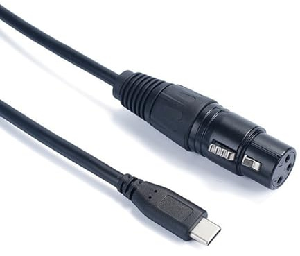 Cable USB tipo C a XLR macho hembra de 3 pines, cable de sonido equilibrado para mezcladores y amplificadores