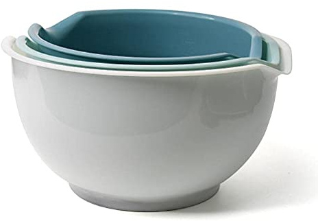 Generico Set di 3 ciotole per mescolare in plastica Enkomy versatili insalate cucina uso servizio a tavola pasti picnic
