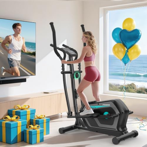 Neezee Cross Trainer with 16 Levels Resistance,Pulse Sensor,Quiet Flywheel