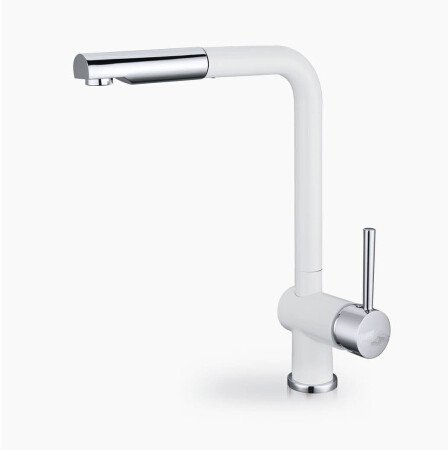 YAWEDA Pull Out Kitchen Faucet White Spray Lacquer Kitchen Faucet German Quakity Kitchen Tap Mixer Tap Torneira Cozinha