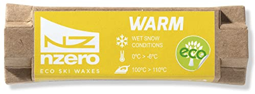 NZEROWAX - Bloque Cera Eco Cálida - Warm Amarilla - Yellow, 50g | Cera Vegetal Orgánica Condiciones Nieve Húmeda, 0ºC/-6ºC para Esquí, Snow