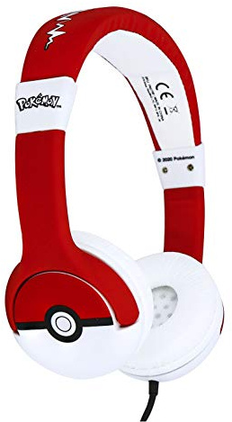 OTL JUNIOR Cuffie-POKEMON POKEBALL CHILDREN'S-Bambino, Not Machine Specific, Rosso