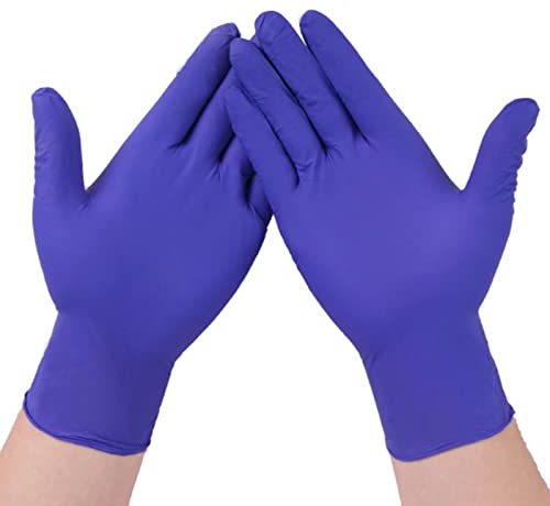 ZYONG 50/100 STÜCKE Einweg-Nitril-Latex-Gummihandschuhe Spülmaschine/Küche/Arbeit/Garten/Haushaltsreinigungshandschuhe Schwarze/Blaue Handschuhe