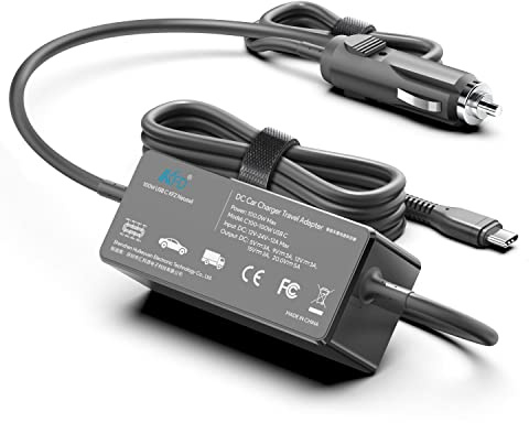 KFD 100W USB C DC 12V-24V Adapter KFZ Ladekabel Auto Ladegerät Laptop Netzteil für MacBook Air Pro 16 15 14 13 2026 2025 2024, HP Pavilion Plus 14 Spectre Fold 17 x360 Lenovo Dell Surface Pro 8 9