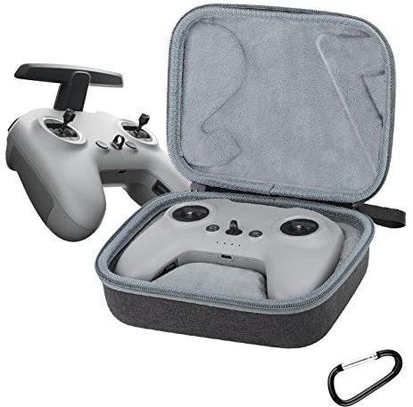 FPV Controller 2/3 Caso per DJI Avata FPV Occhiali V2 3 Telecomando Borsa da viaggio Accessori protettiva rigida Custodia per il trasporto con moschettone, Nero, trasporto