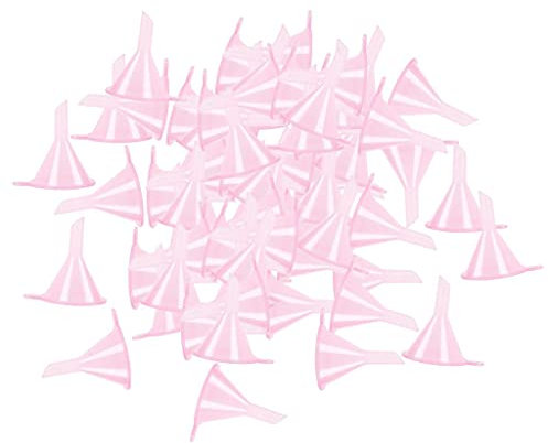 jojomis Juego de 100 mini embudo pequeño para decantar botellas de aceite esencial, atomizador de perfume, como se describe, color rosa