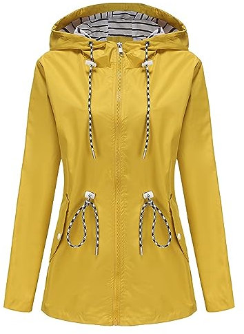 L9WEI Regenjacke Damen Regenjacke Damen Wasserdicht Regenjacke Fahrrad Mantel Damen Lang Softshellmantel Damen Damen Mantel